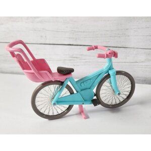1997 FISHER PRICE DREAM DOLLHOUSE LOVING FAMILY BICYCLE BIKE BABY CAR SEAT BLUE